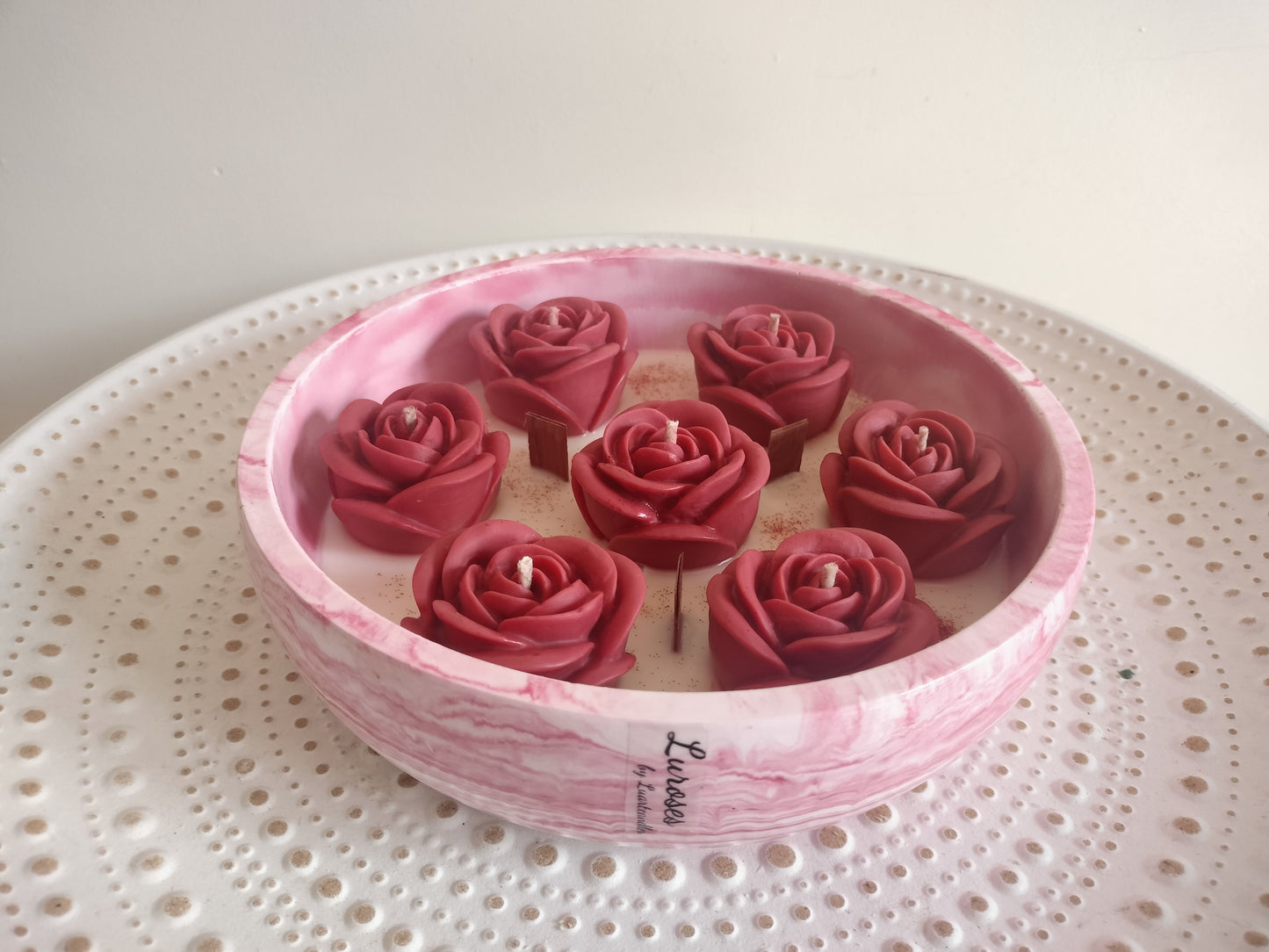 Luroses- Vela Majestosa com 7 Rosas
