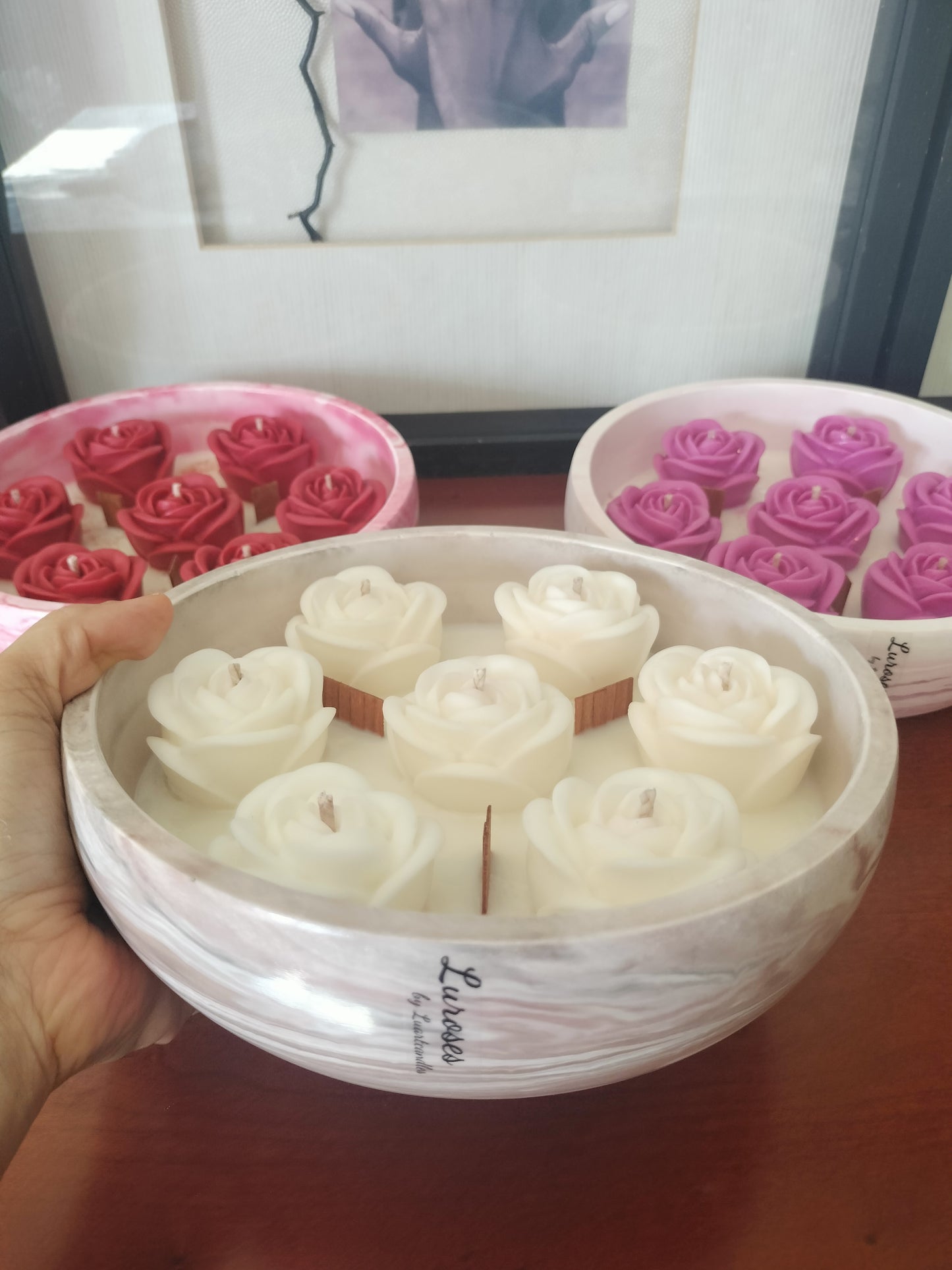 Luroses- Vela Majestosa com 7 Rosas